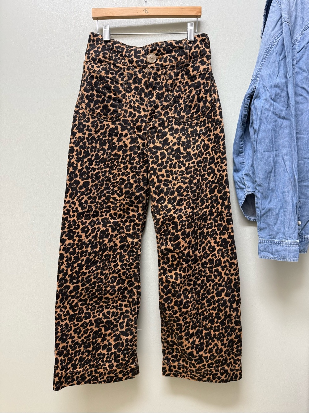 Maeve Colette leopard full length pant sz 27